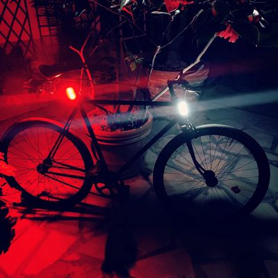 #bike #fixedgear #night #red