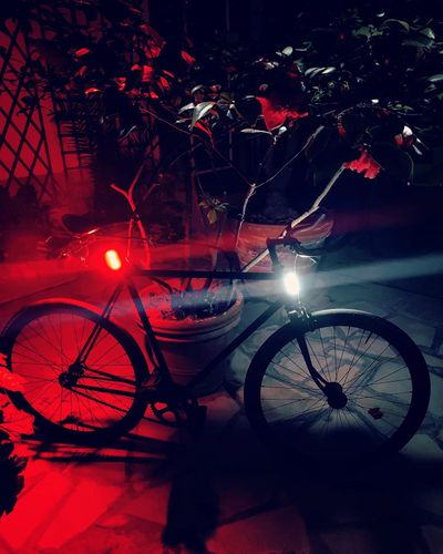 #bike #fixedgear #night #red